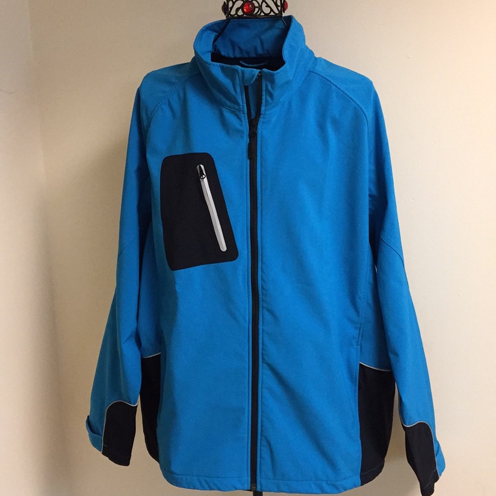 Port Authority Mens Blue Black Winbreaker Jacket Size XL